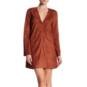 ASTR the Label Faux Suede Mini Shift Dress